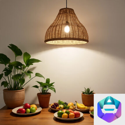 Vibrantden Rattan Pendant Ceiling Light